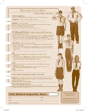 Uniform Inspection Sheet Scout Leader Uniform Inspection