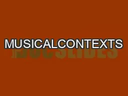 MUSICALCONTEXTS