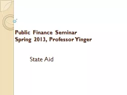 Public Finance Seminar