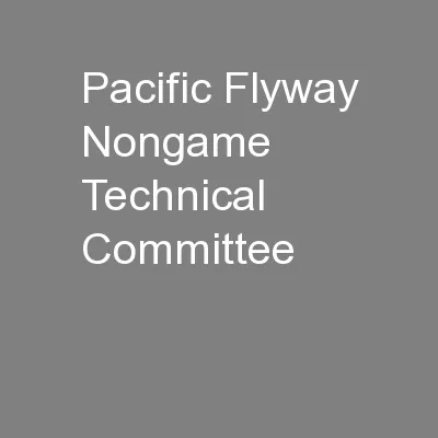 Pacific Flyway Nongame Technical Committee
