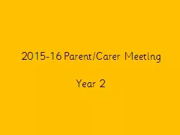 2015-16 Parent/Carer Meeting