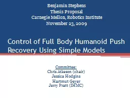 Control of Full Body Humanoid Push Recovery Using Simple Mo