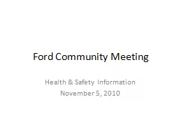 Ford Community Meeting