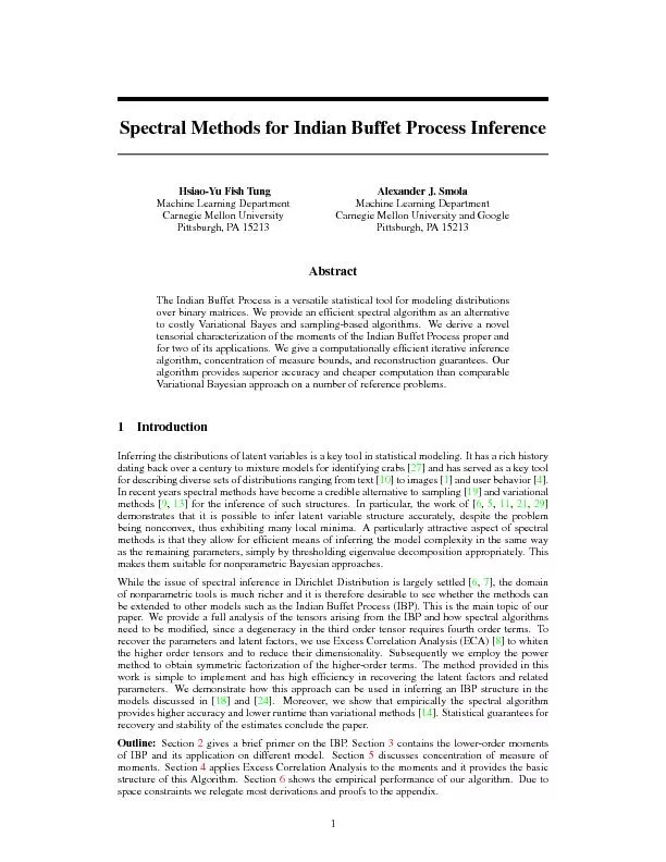 SpectralMethodsforIndianBuffetProcessInference