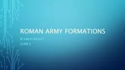 Roman army formations