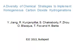 A Diversity of Chemical Strategies to Implement Homogeneous
