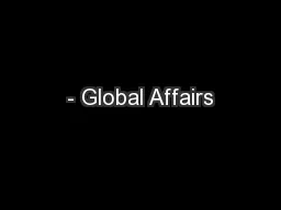 - Global Affairs