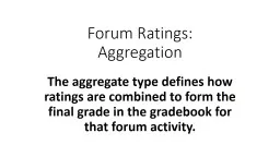 Forum Ratings: