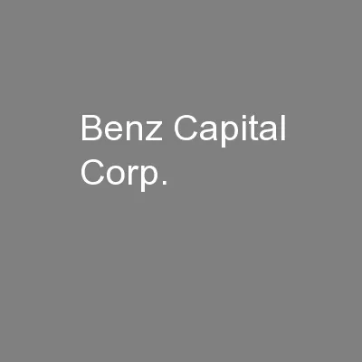 Benz Capital Corp.