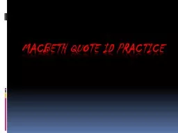 Macbeth Quote ID Practice