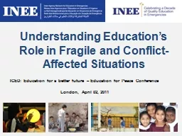 Understanding Education’s Role in Fragile and Conflict-Af