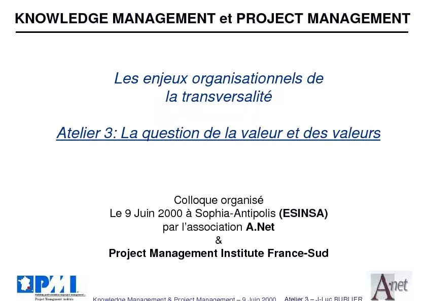 KnowledgeManagement&ProjectManagement