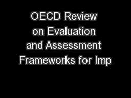 OECD Review on Evaluation and Assessment Frameworks for Imp