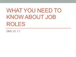 What you need to know about job roles