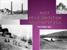 Post-Decolonization Southwest Asia