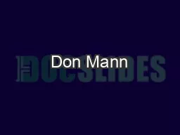 Don Mann