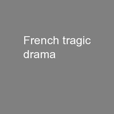 French tragic drama
