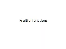Fruitful functions
