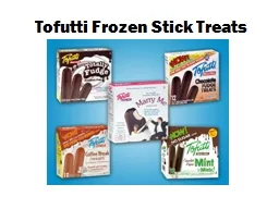Tofutti Frozen Stick Treats