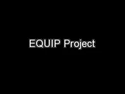 EQUIP Project