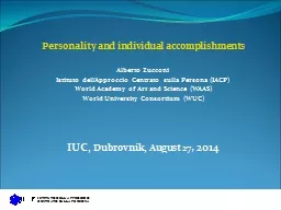Personality and individual accomplishments