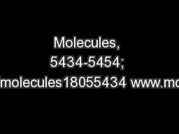 Molecules, 5434-5454; doi:10.3390/molecules18055434 www.mdpi.com/journ
