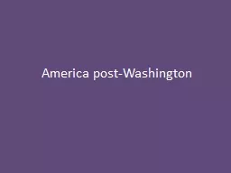 America post-Washington