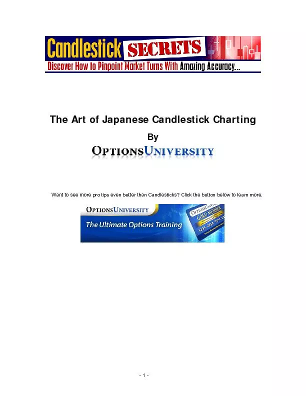 The Art of Japanese Candlestick Charting
