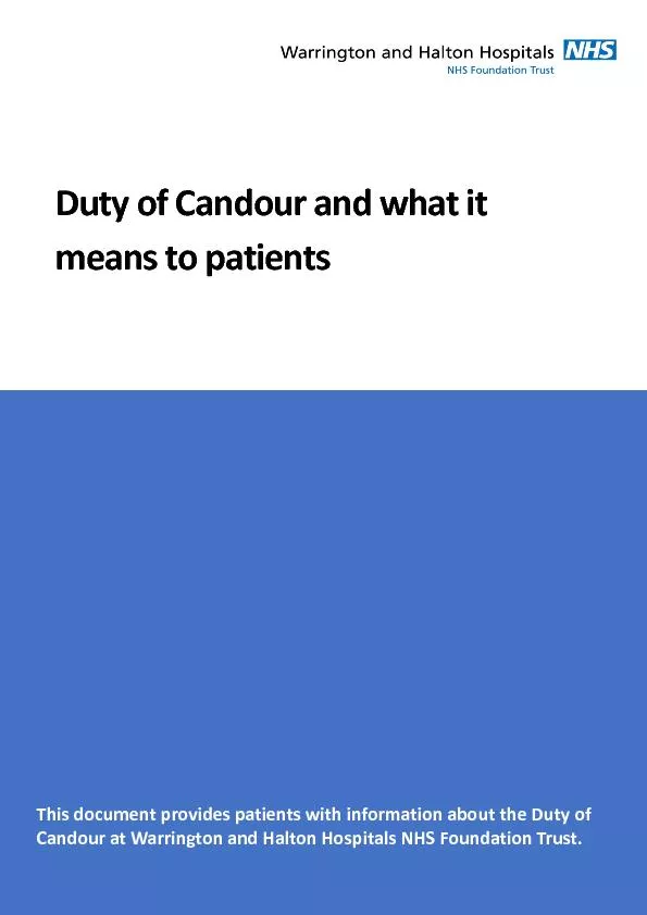 Duty of Candour