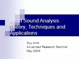 Heart Sound Analysis: