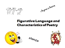 Figurative Language and Characteristics of Poetry