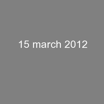 15 March 2012