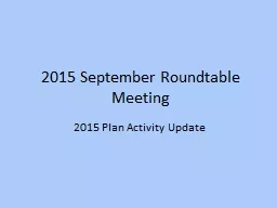 2015 September Roundtable Meeting