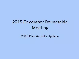 2015 December Roundtable Meeting