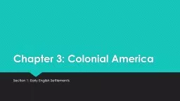 Chapter 3: Colonial America