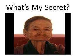 What’s My Secret?