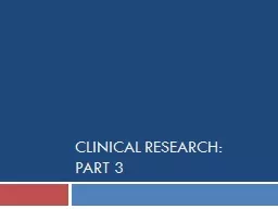 Clinical Research: