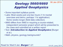 Geology 5660/6660