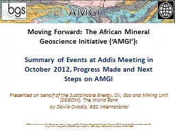 Moving Forward: The African Mineral Geoscience Initiative (