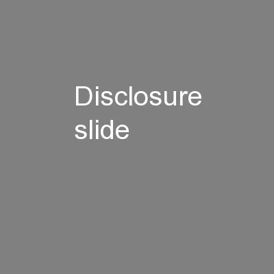 Disclosure slide
