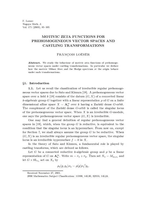 F.LoeserNagoyaMath.J.Vol.171(2003),85{105MOTIVICZETAFUNCTIONSFORPREHOM