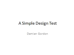 A Simple Design Test