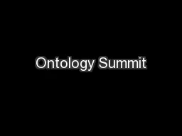 Ontology Summit