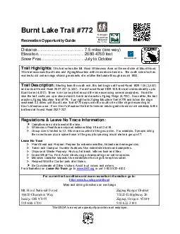 Burnt Lake Trail   Recreation Opportunity Guide Distance
