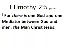 I Timothy 2: