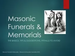 Masonic Funerals & Memorials