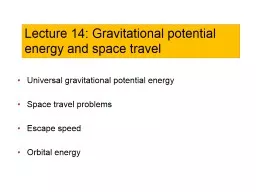 Universal gravitational potential energy