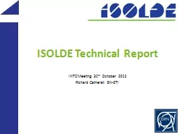 ISOLDE Technical Report