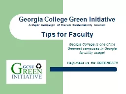 Georgia College is one of the Greenest campuses in Georgia