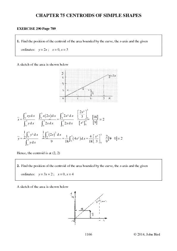 CHAPTER 75CENTROIDS OF SIMPLE SHAPESEXERCISE 290 Page 789